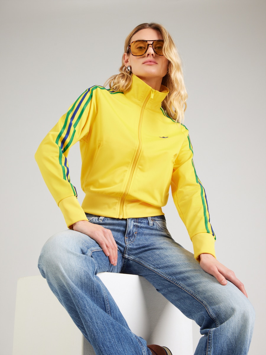 Толстовка с капюшоном на молнии ADIDAS ORIGINALS Firebird Classic, желтый — фото 3