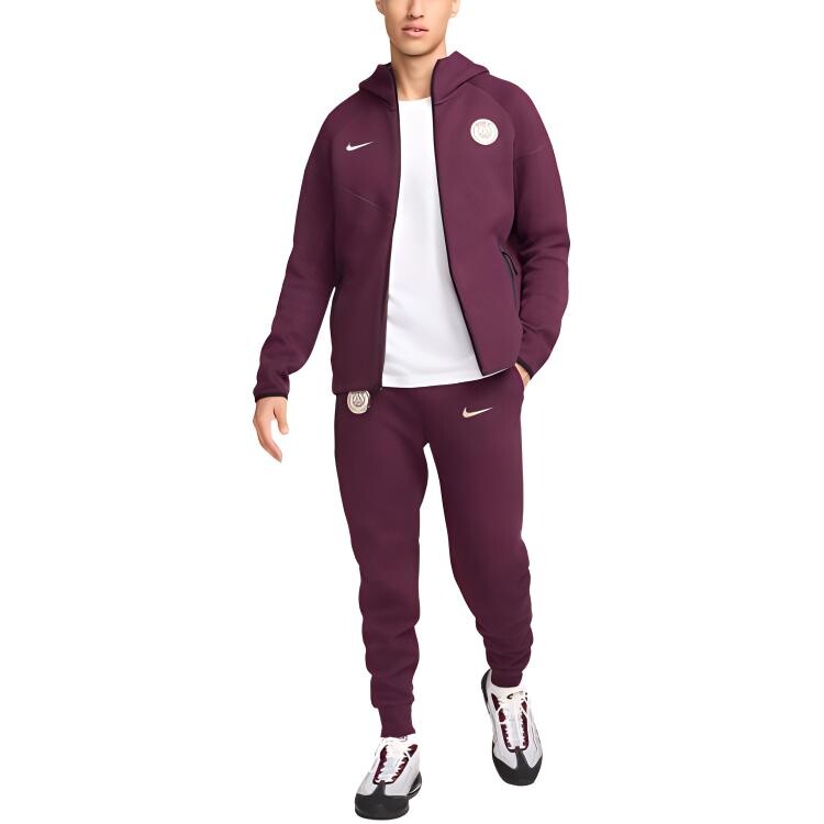Трикотажные спортивные штаны мужские бордовые Nike, цвет Burgundy — фото 3