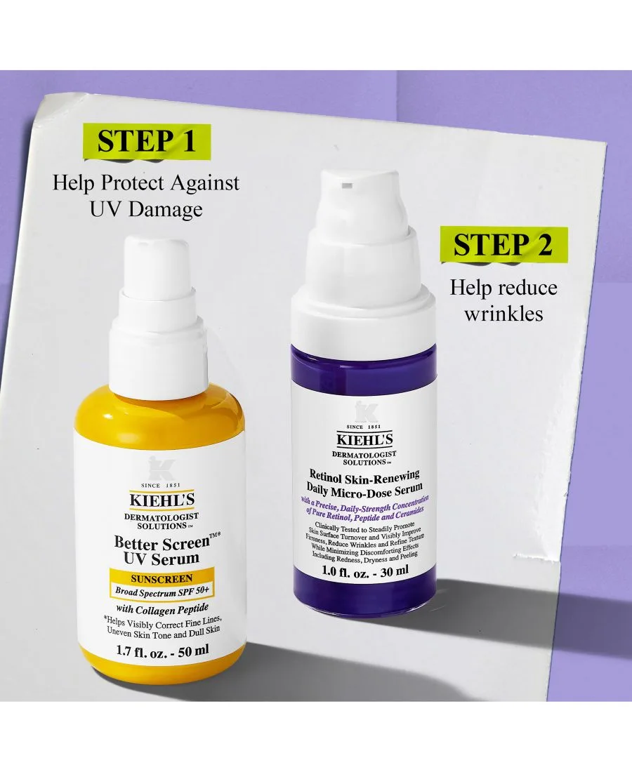 Kiehl's Since 1851 Набор из 2 средств: солнцезащитный крем и сыворотка с ретинолом для дневного и ночного применения — фото 4