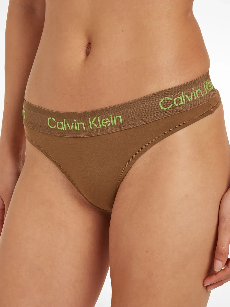 

Футболка "THONG" Calvin Klein Underwear с надписью CK на поясе, цвет Ecru