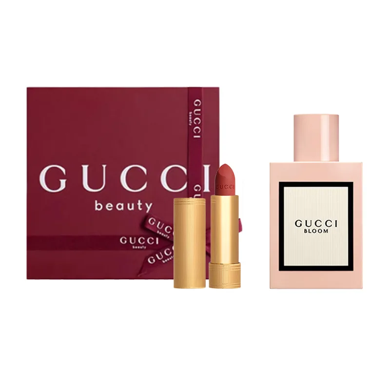GUCCI Набор парфюма Limited Floral Delight Box Eau De Parfum Eau De Toilette 30 мл + помада, Two-Piece Set G: 50ml Flower Delight Perfume+Velvet Lipstick #217