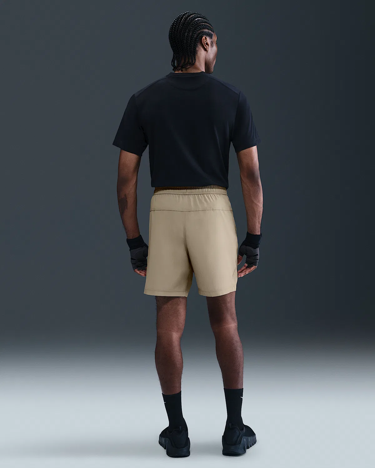 Мужские шорты Nike Form Dri-FIT 7" Unlined Versatile, Desert Khaki/Black — фото 4