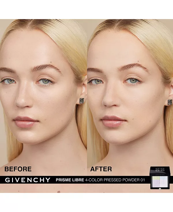 Prisme libre ультра-размывающая и корректирующая цвет компактная пудра Givenchy, 01- mousseline pastel (for fair to light complexions) — фото 2