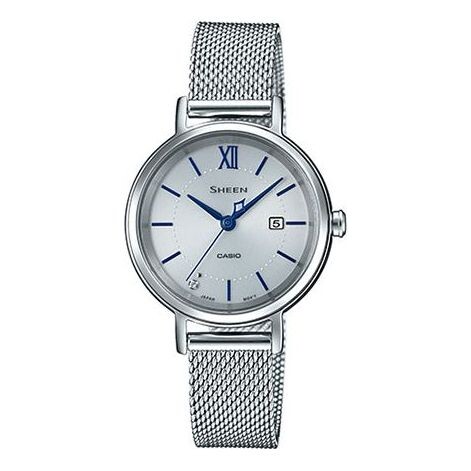

Часы CASIO SHEEN Solar Powered Quartz Waterproof Sapphire Crystal Silver Analog, цвет silver