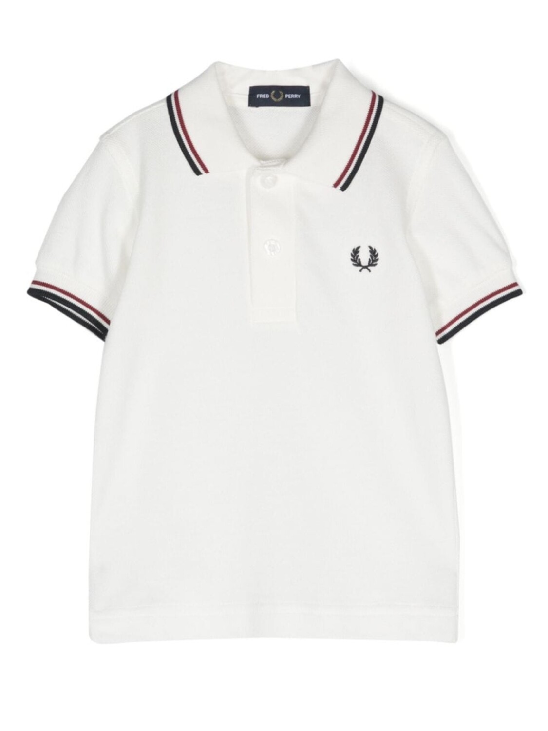 

Fred Perry Kids рубашка поло с вышитым логотипом, белый
