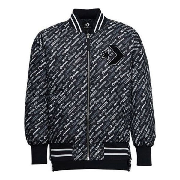 

Куртка padded aop bomber 'black white' Converse, черный