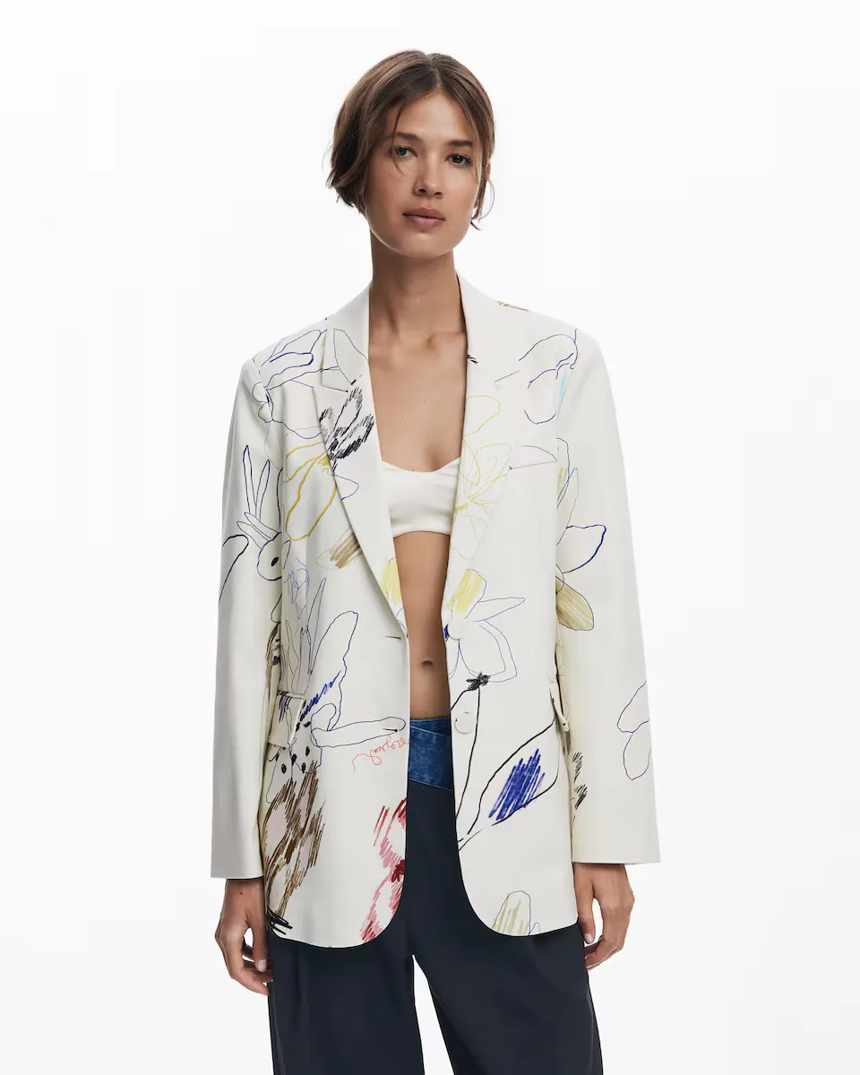 

Женский пиджак Americana с принтом Desigual, белый