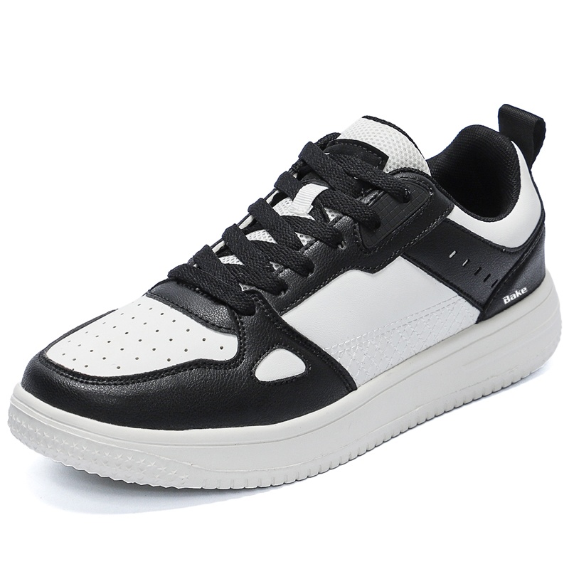 

Нескользящие износостойкие низкие мужские кроссовки BAKE, White Black