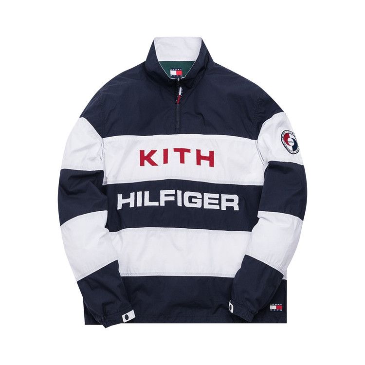 

Топ Kith x Tommy Hilfiger Stripe Woven Popover, Navy/White