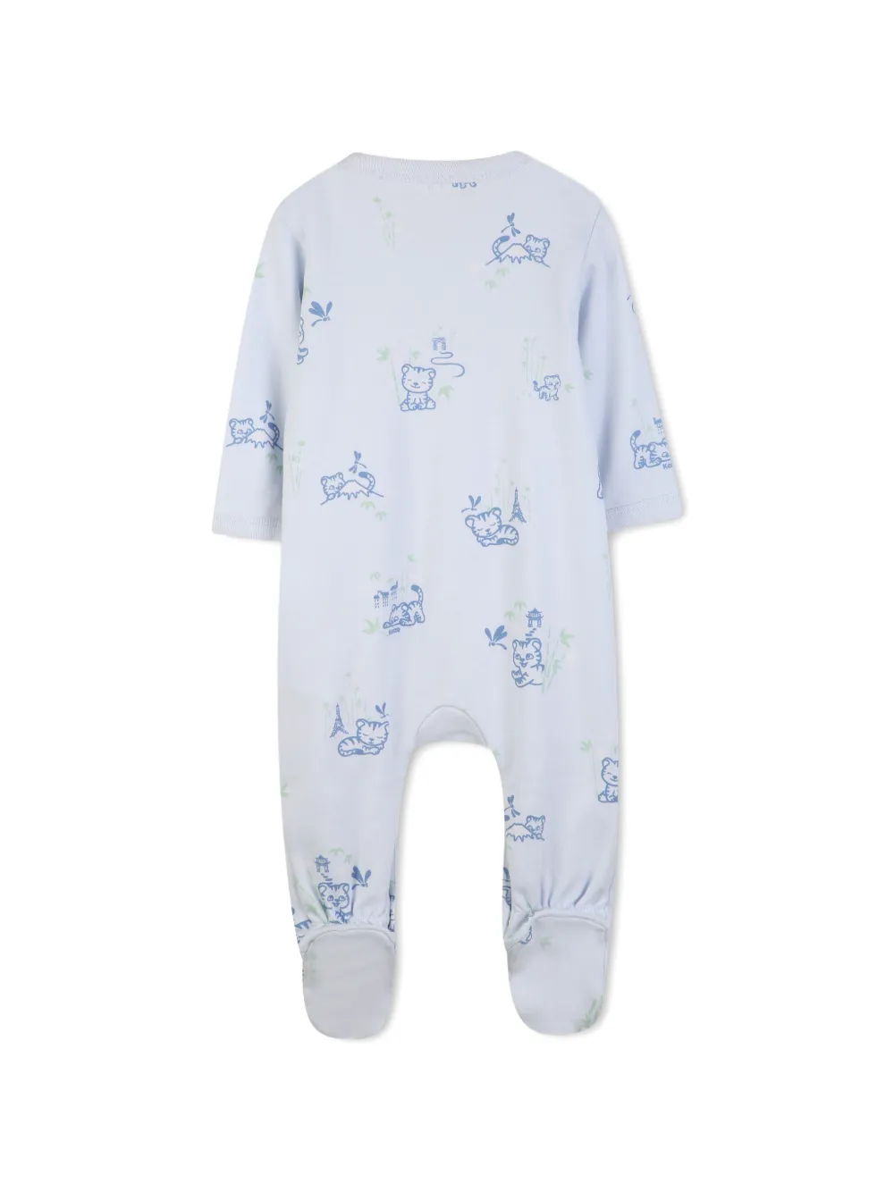Комплект для новорожденного с принтом Kenzo Kids, синий — фото 4
