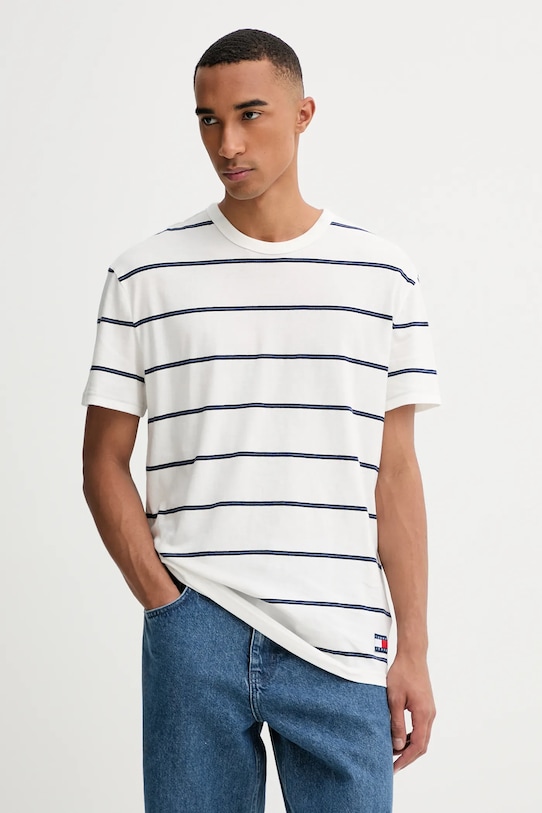 

Хлопковая футболка Tommy Jeans, бежевый