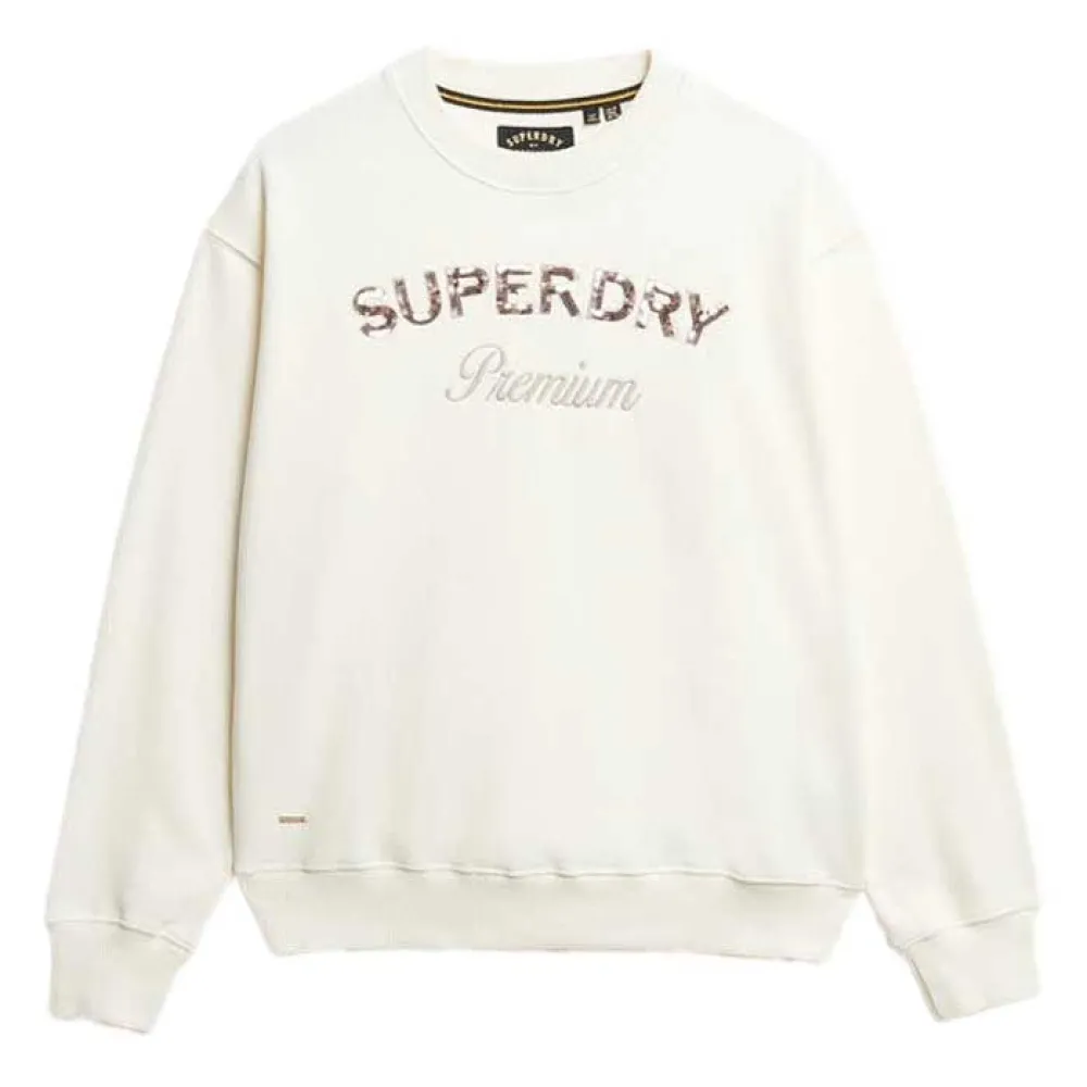 

Толстовка Superdry Premium Design Loose Fit, белый