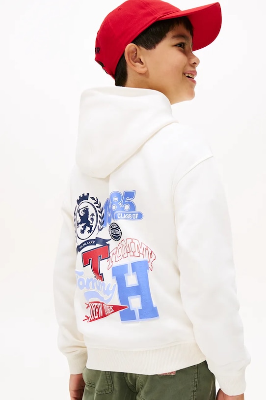 

Детская хлопковая толстовка Tommy Hilfiger, белый