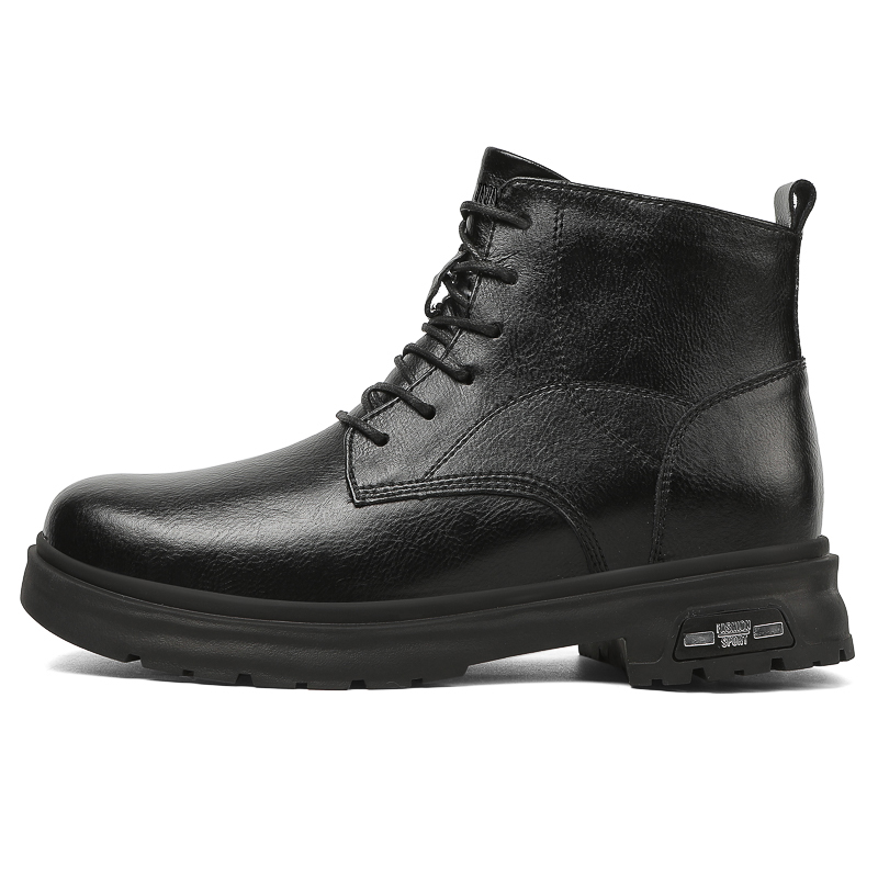 

Dunnu Мужские ботинки Martin черные с черной флисовой подкладкой, цвет Black Fleece-Lined