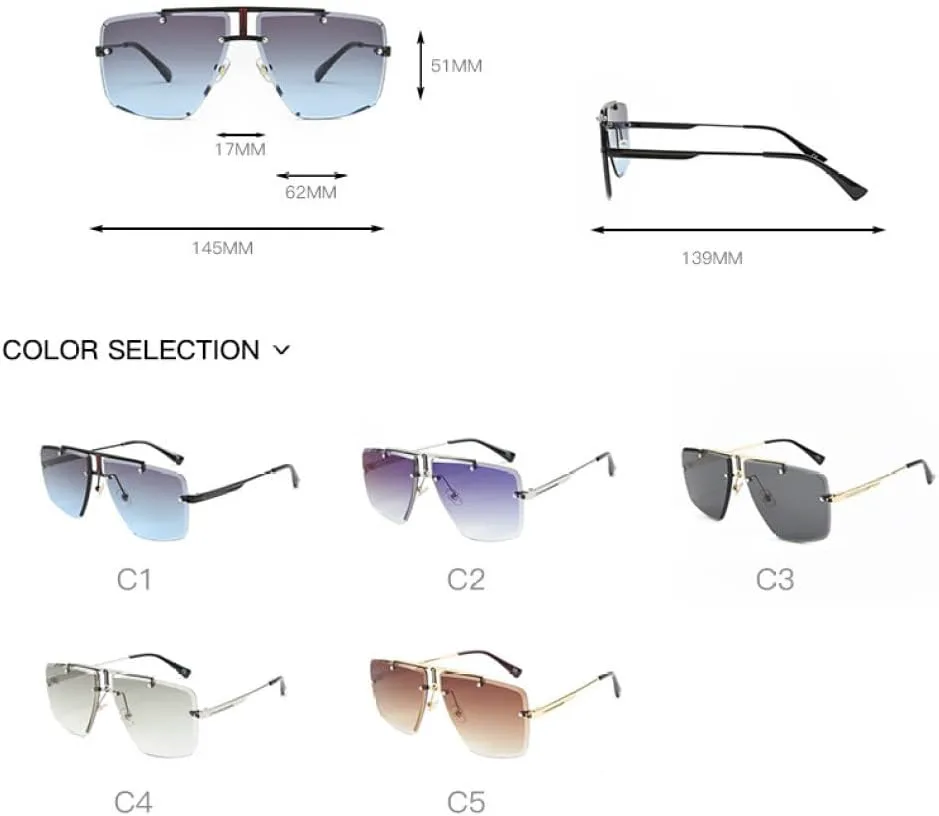 

Солнцезащитные очки MUTYNE квадратной оправы для мужчин, модные солнцезащитные очки, классические роскошные очки для женщин, защита от ультрафиолета UV400, Gray Blue