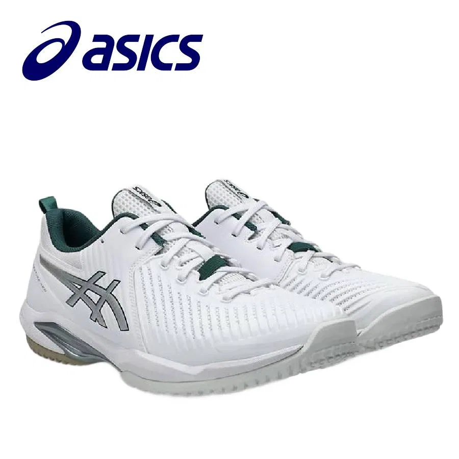 Мужские кроссовки для тенниса «Prestige Neo OC Wide» от ASICS, (100) White/Pure Silver