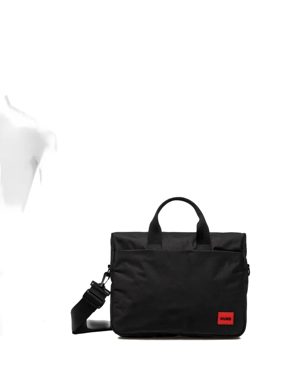 

Сумка для ноутбука с нашивкой-логотипом HUGO, черный
