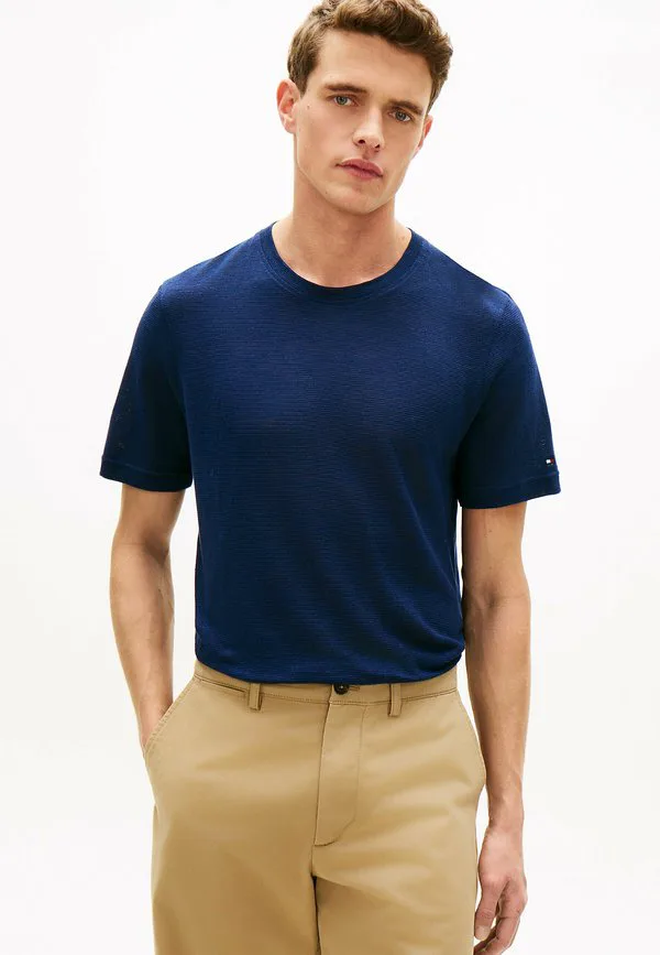 Классическая повседневная футболка в стиле smart casual Tommy Hilfiger, Navy Iris