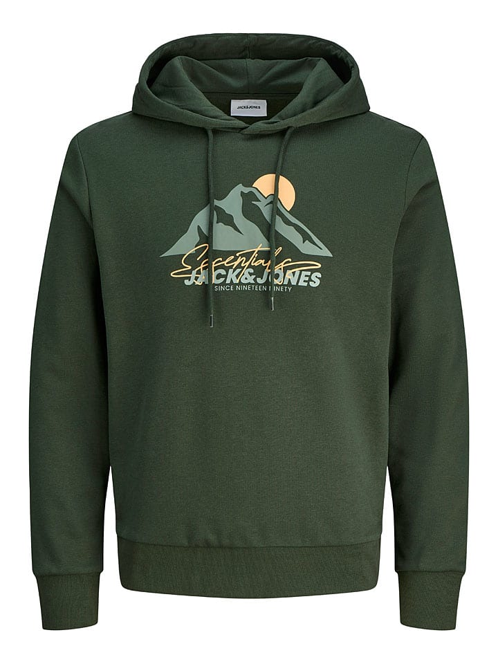 

Толстовка с капюшоном Jack & Jones, темно-зеленый