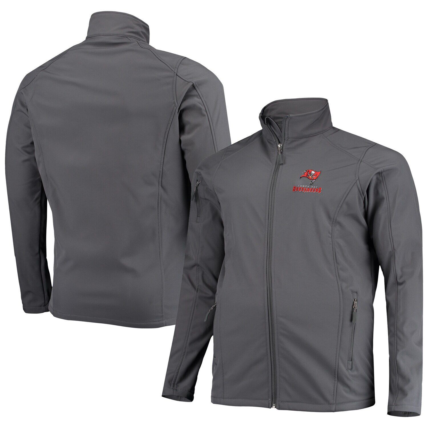 

Мужская куртка Dunbrooke Pewter Tampa Bay Buccaneers Big & Tall Sonoma Softshell с молнией во всю длину