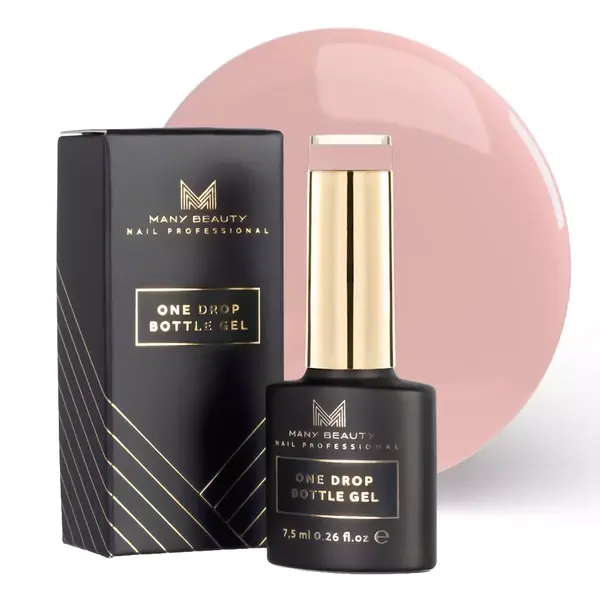 

Однофазный гель для маникюра, 014 нюдовый розовый, 15 мл Many Beauty One drop bottle gel, цвет 014 nude rose