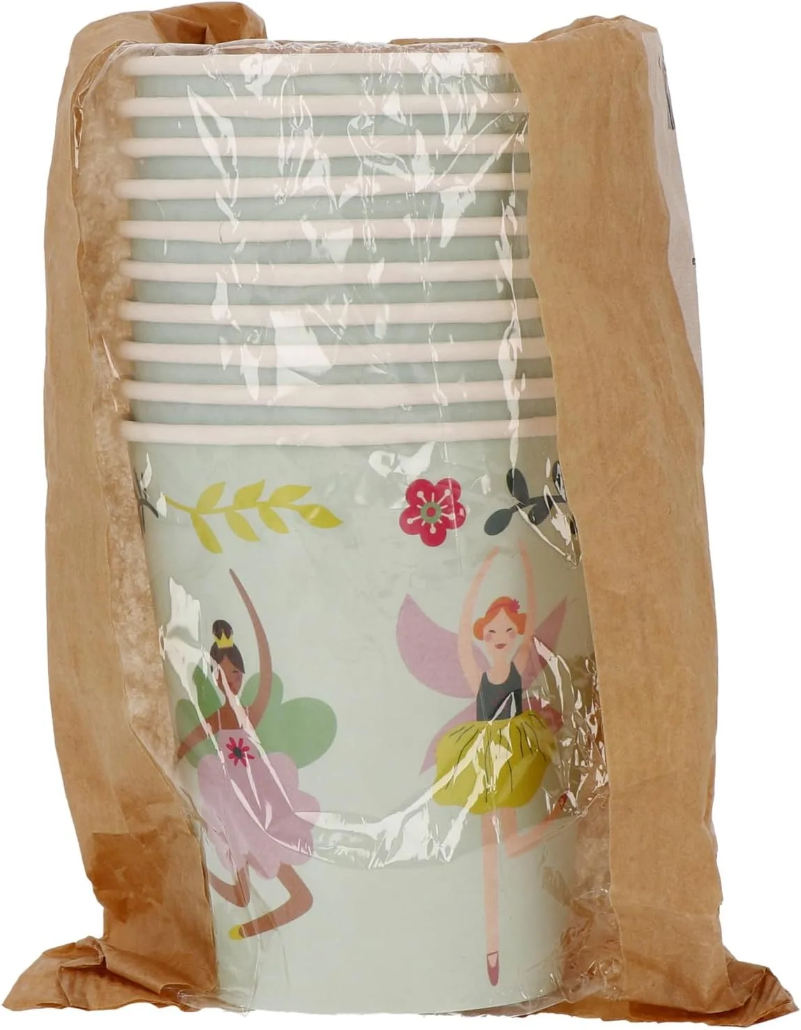 Folat 27603 Чашки для напитков Fairy Party Посуда Чашки - Fabulous Fairy - 23 см - Упаковка 10 шт Детская посуда для дня рождения — фото 2