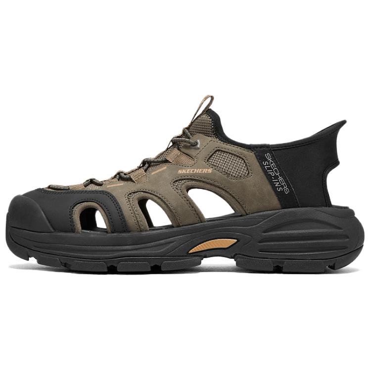 

Skechers Мужские треккинговые кроссовки Slip Ins River Trekking, черно-коричневые
