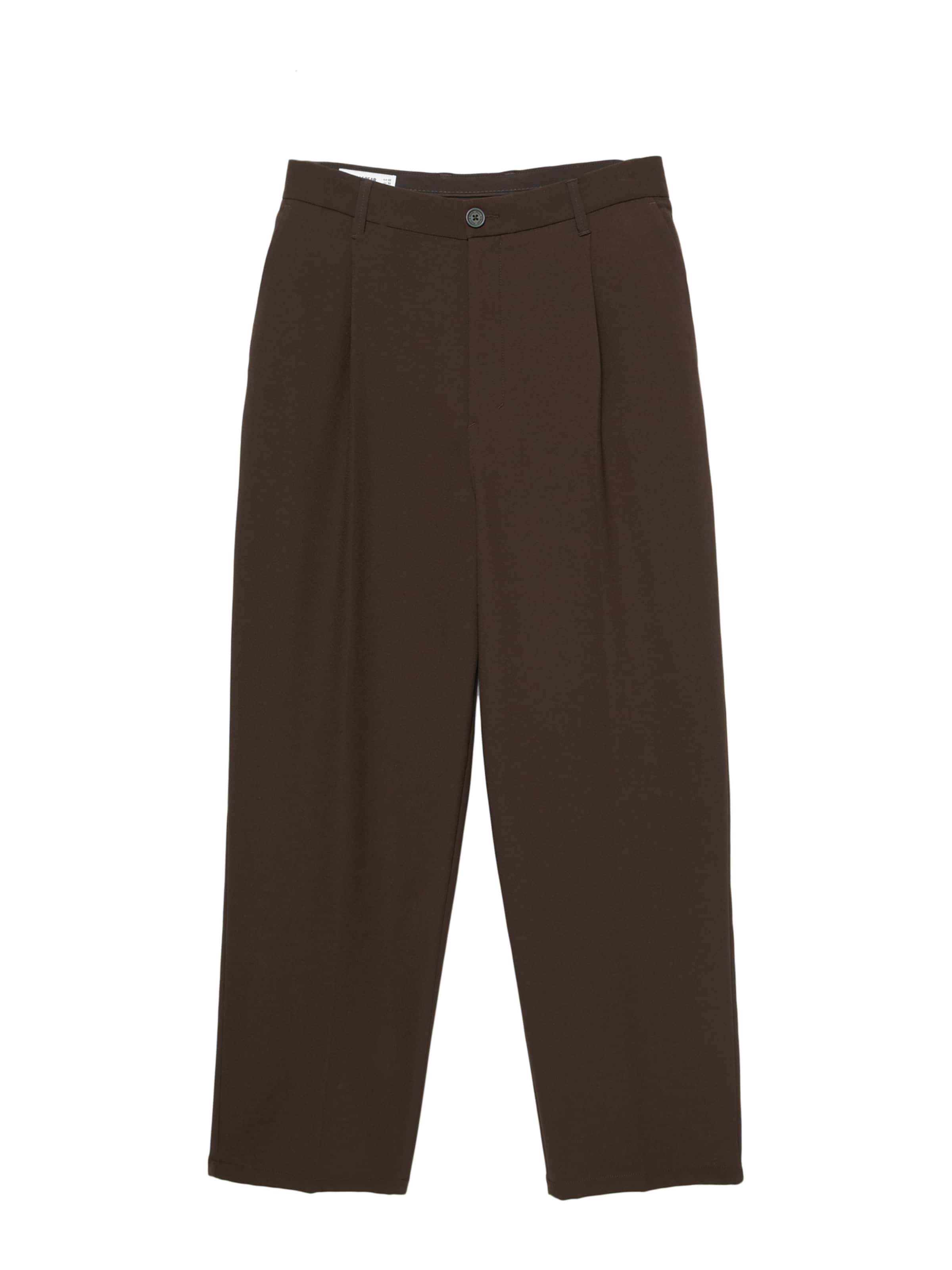 

Pull&Bear Штаны с плиссировкой свободного кроя в цвете Chocolate