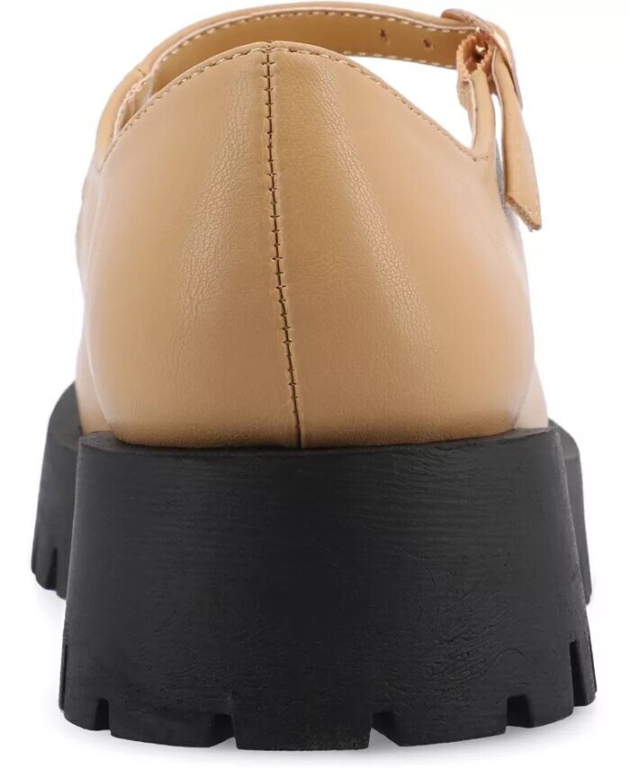 Женские туфли на плоской подошве Kamie Lug Sole Mary Jane Journee Collection, коричневый — фото 3