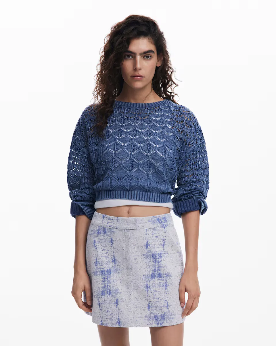 

Женский свитер плотной вязки Desigual, синий