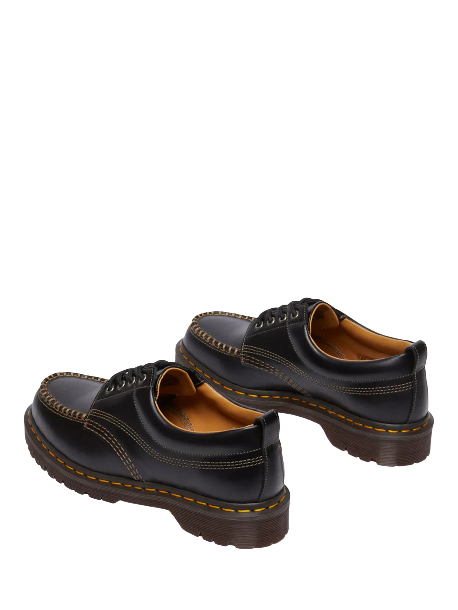 Кожаные лодочные туфли Lowell, черные, аналиновые Dr. Martens — фото 4