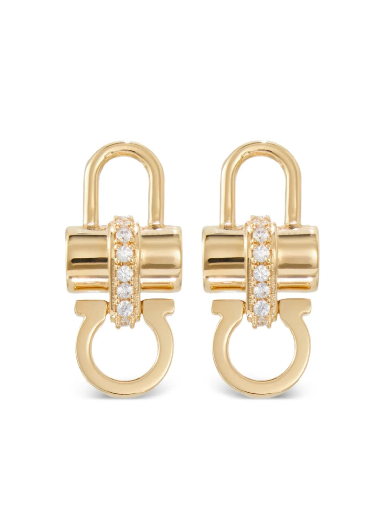 

Ferragamo серьги с кристаллами, золотой
