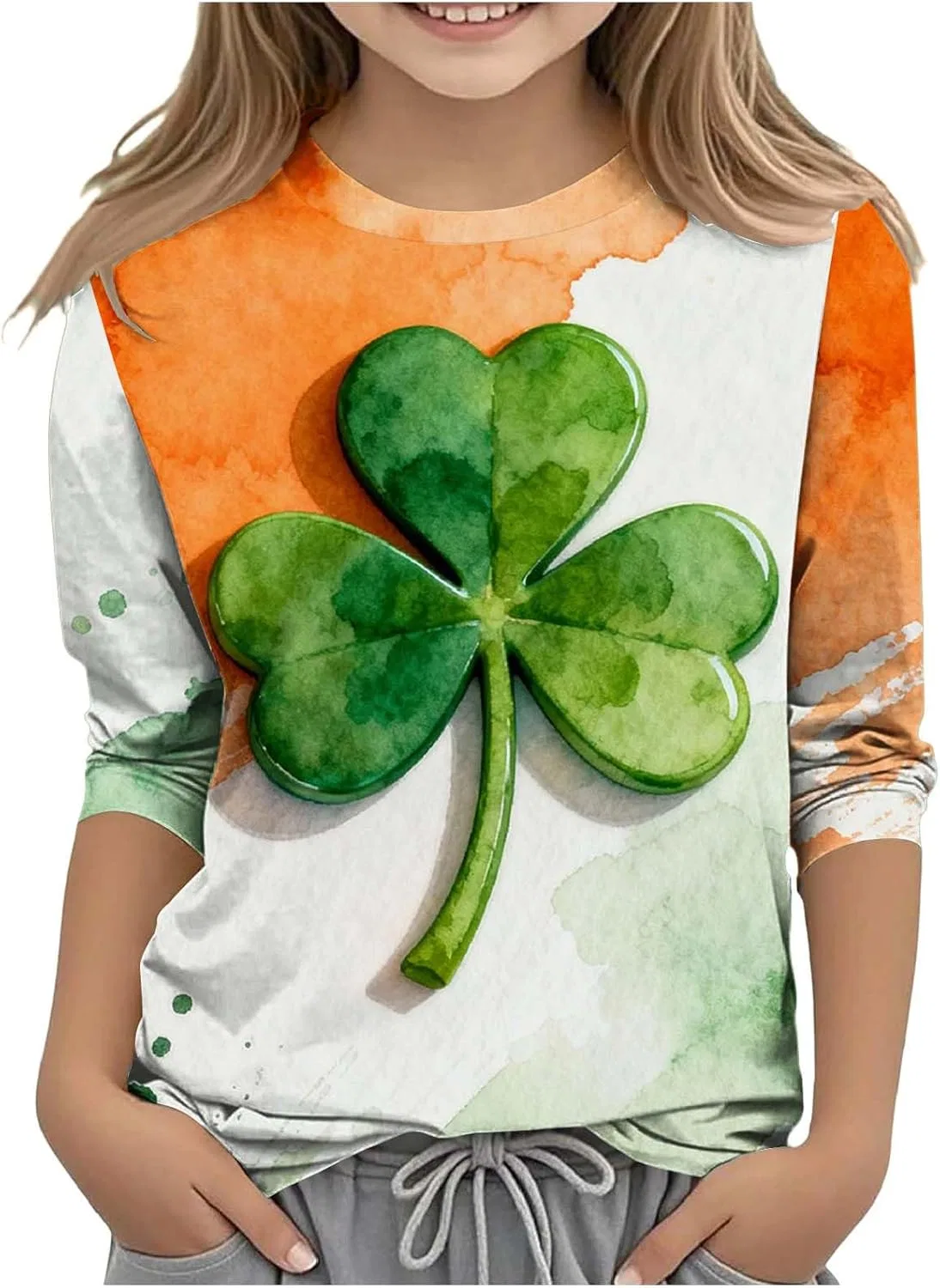 Футболка с принтом Shamrock, Zzalalana, зеленый