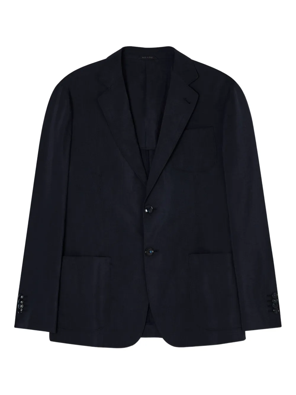 

Однобортный пиджак с накладным карманом Giorgio Armani, черный