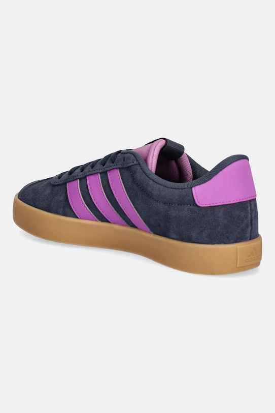 Замшевые кроссовки VL Court 3.0 Adidas, темно-синий — фото 3