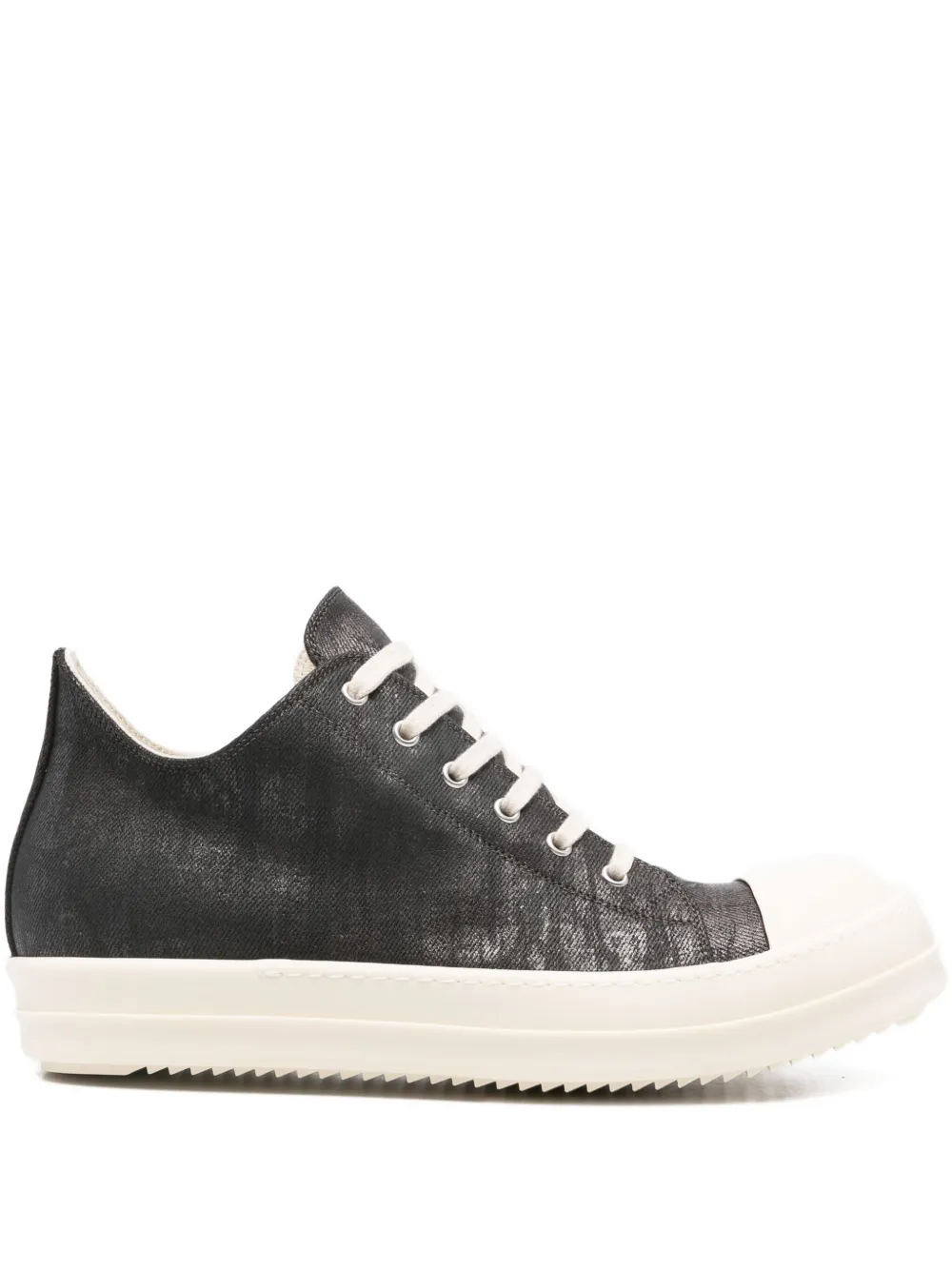 

Кеды из металлизированного денима Rick Owens Drkshdw, серый