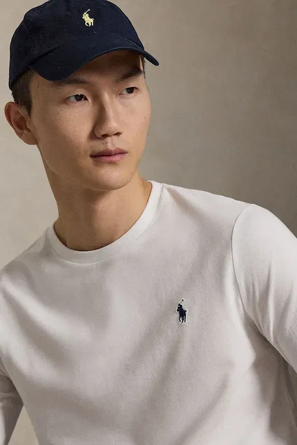 Лонгслив с длинным рукавом Polo Ralph Lauren, белый — фото 4