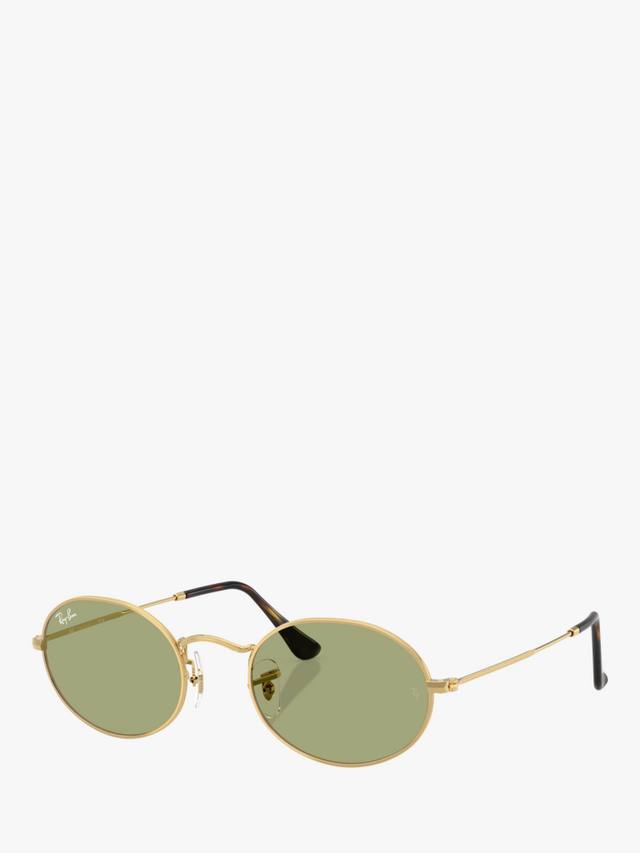 

Солнцезащитные очки RB3547 Oval Ray-Ban, Gold/Green