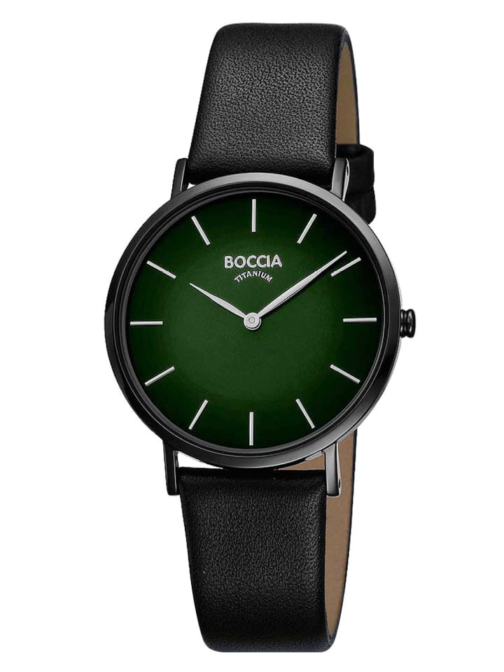 

Boccia Женские часы, титановые, черные/темно-зеленые