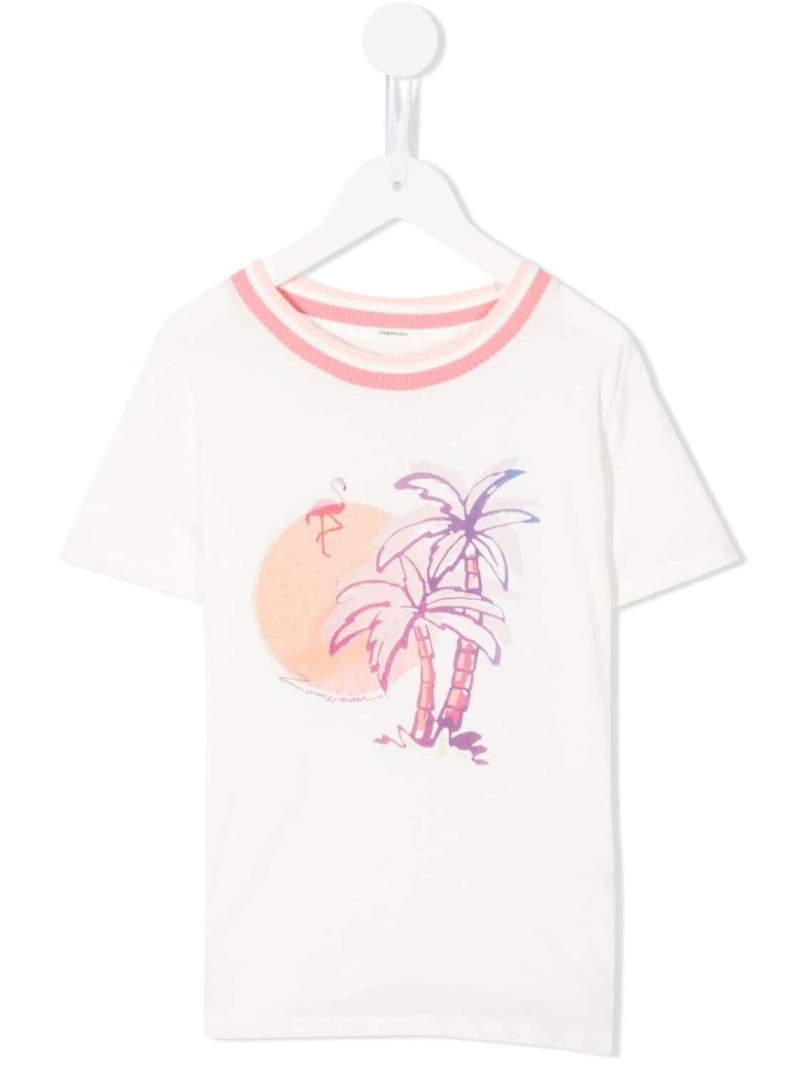 

ZIMMERMANN Kids футболка с графичным принтом, белый