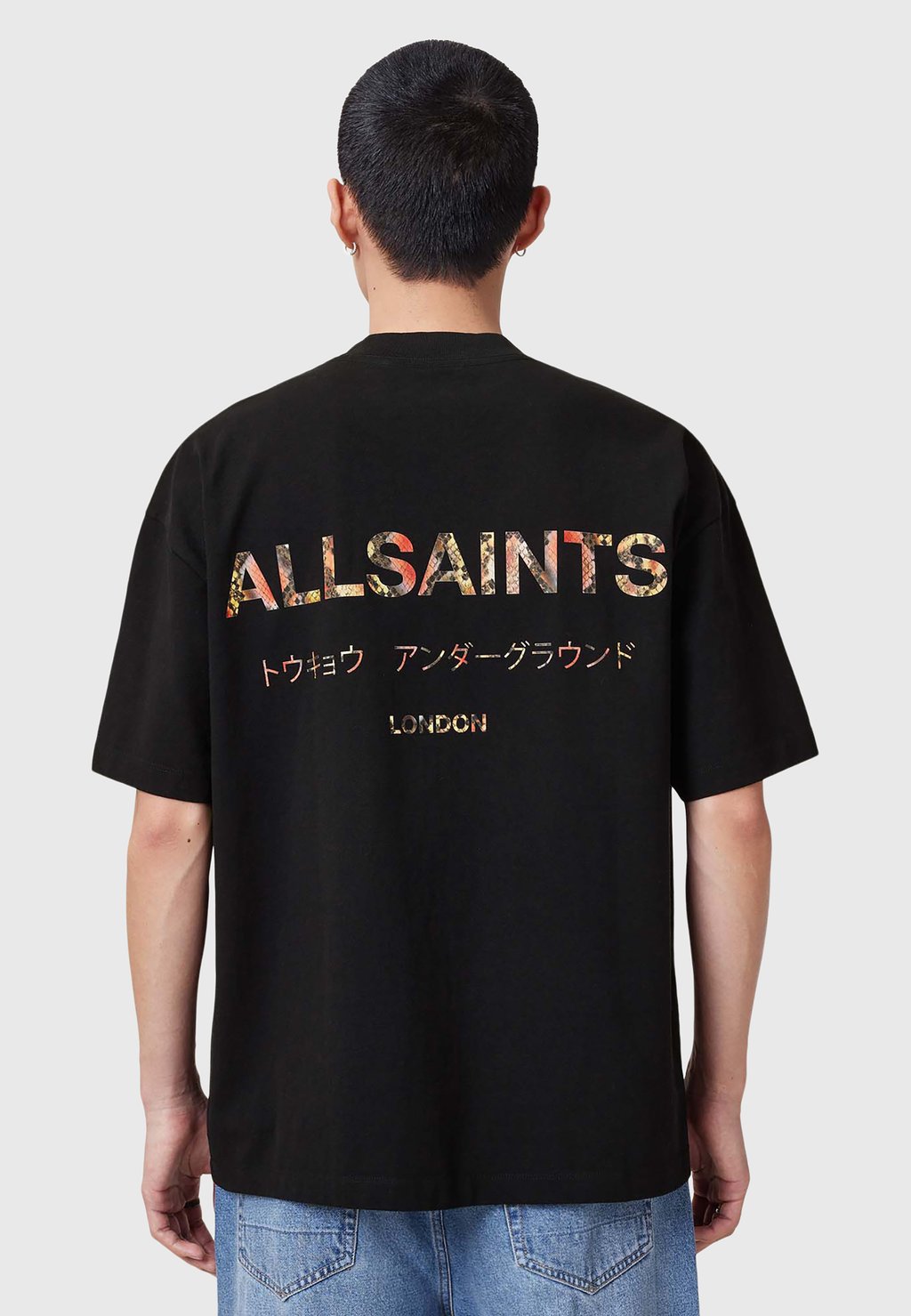 

Футболка с принтом UNDERGROUND CREW AllSaints, черный