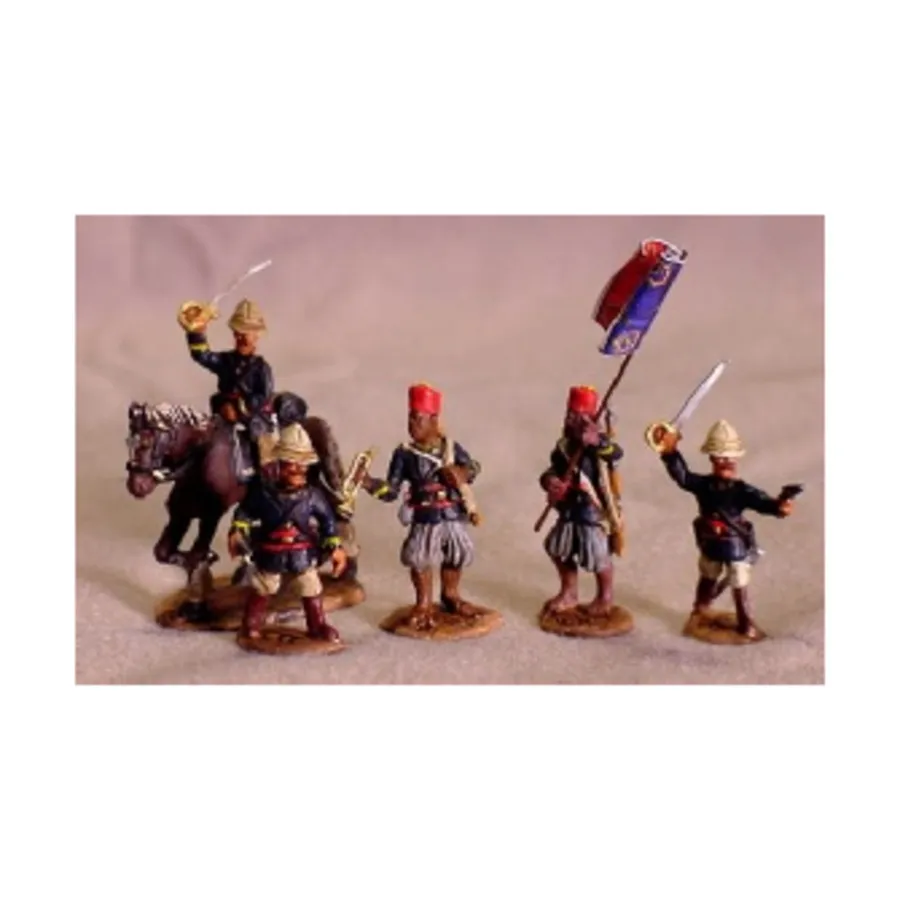

Сенегальские тиралеры — командный блок (28 мм), Colonial Wars Troops (28mm) (Reviresco)