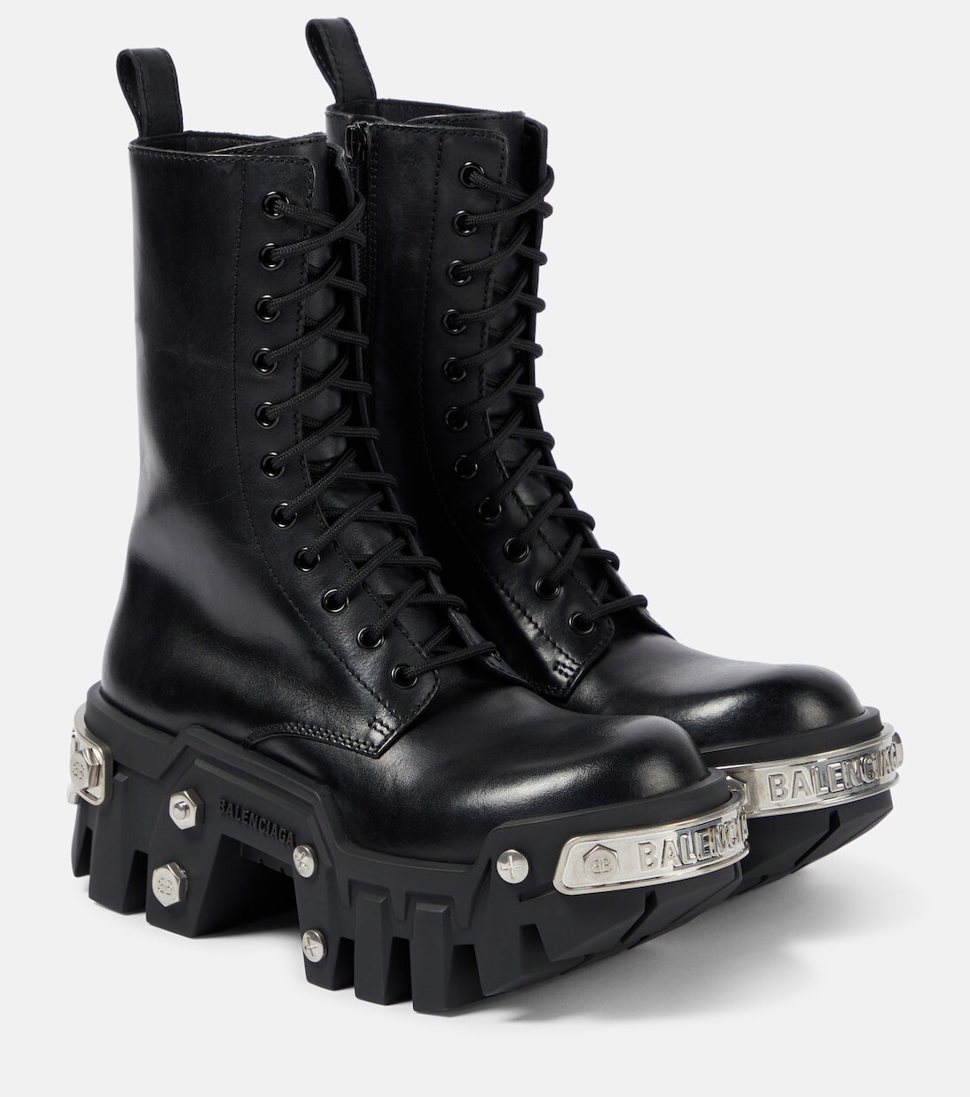 Ботинки bulldozer из кожи Balenciaga, черный