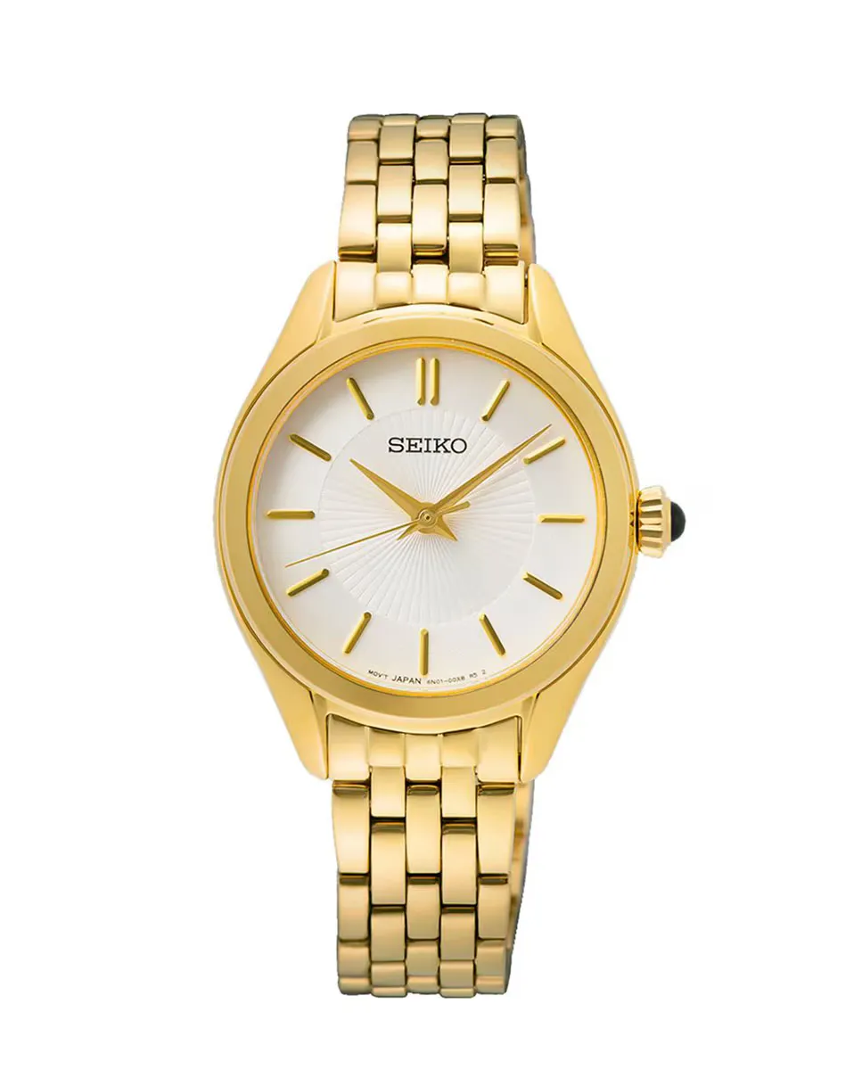 

Женские стальные женские часы SUR538P1 с золотым ремешком Seiko, золотой