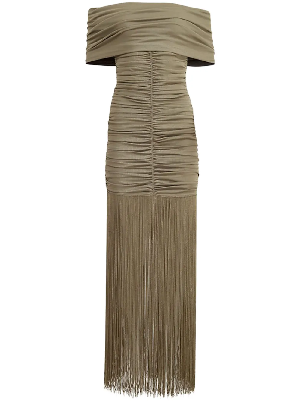 

Платье макси Jacinta со сборками KHAITE, зеленый