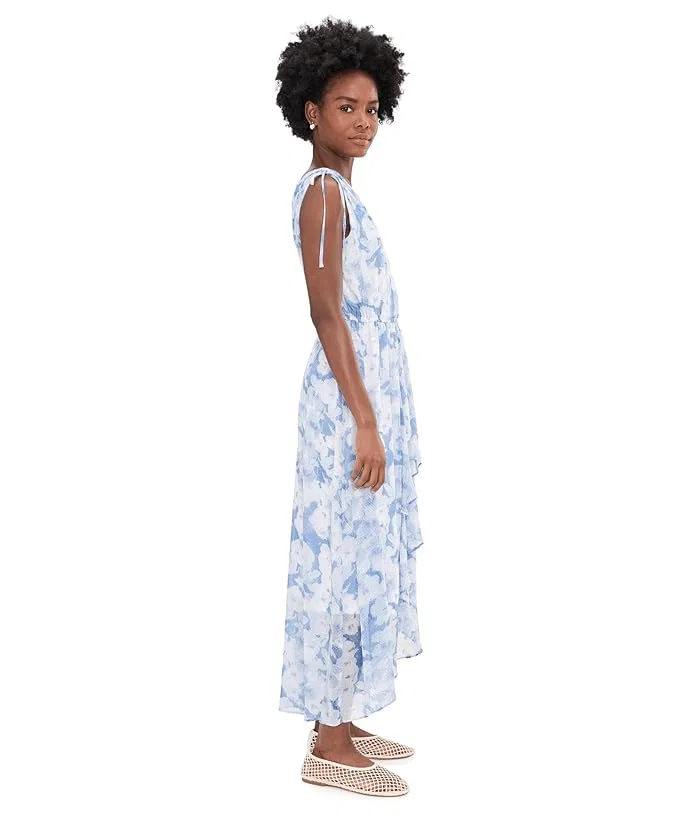 Платье миди с принтом Sleeveless Chiffon Printed Midi Calvin Klein, Lemon Ice — фото 3