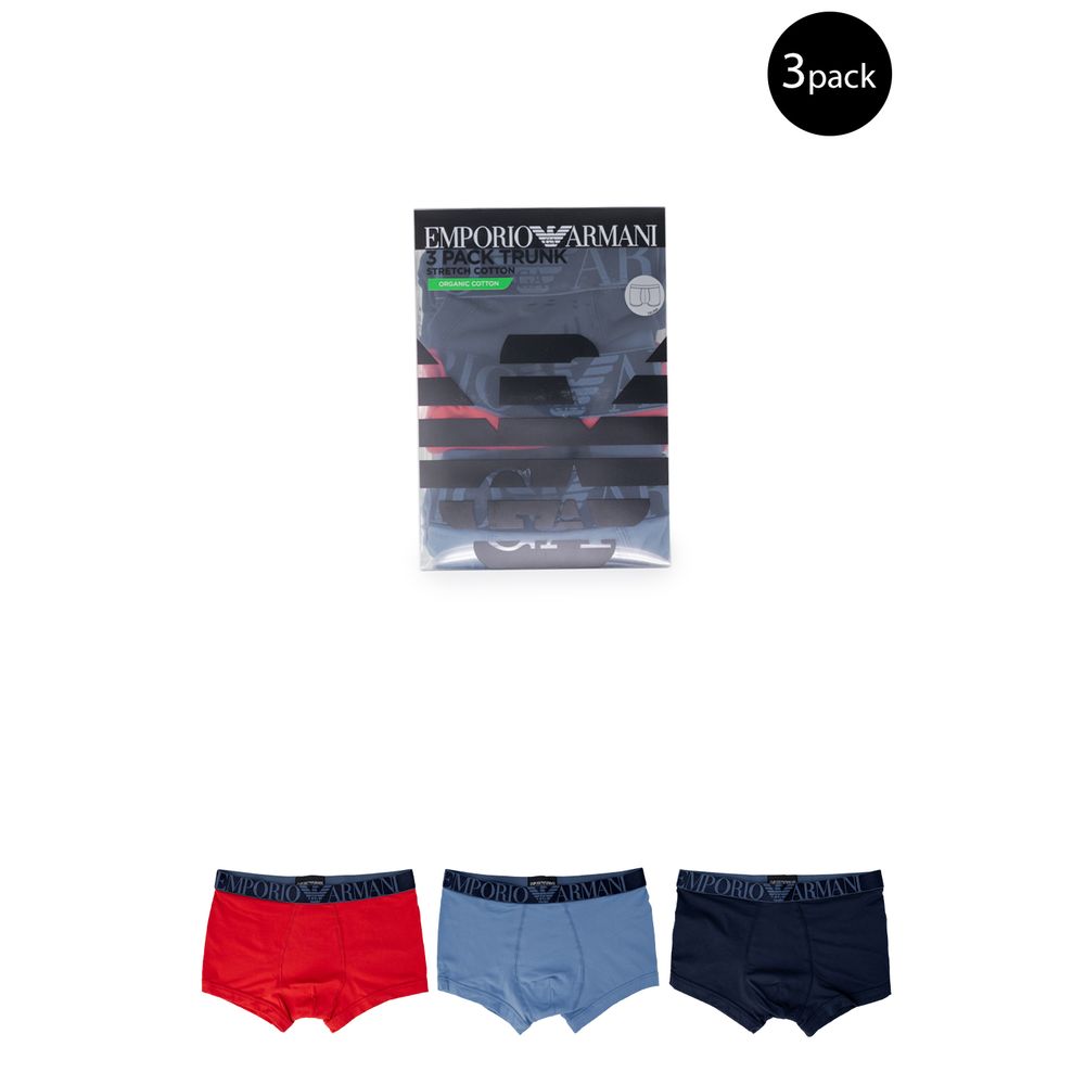 

Синее хлопковое нижнее белье Emporio armani underwear