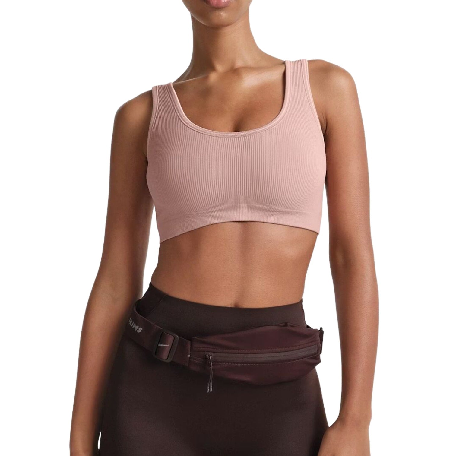 (WMNS) Бюстгальтер Nike x SKIMS с ребристой бесшовной отделкой и вырезом «Гималайский» — фото 2