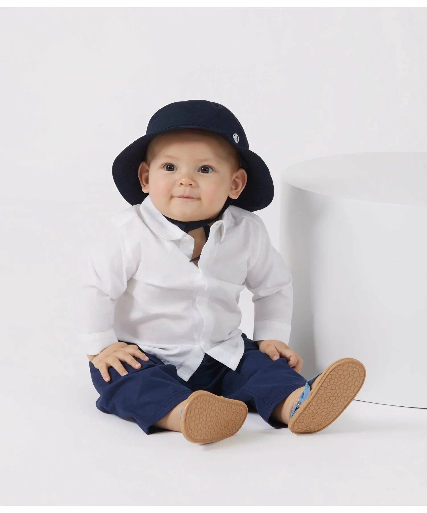 Брюки из саржи PETIT BATEAU, Navy — фото 2