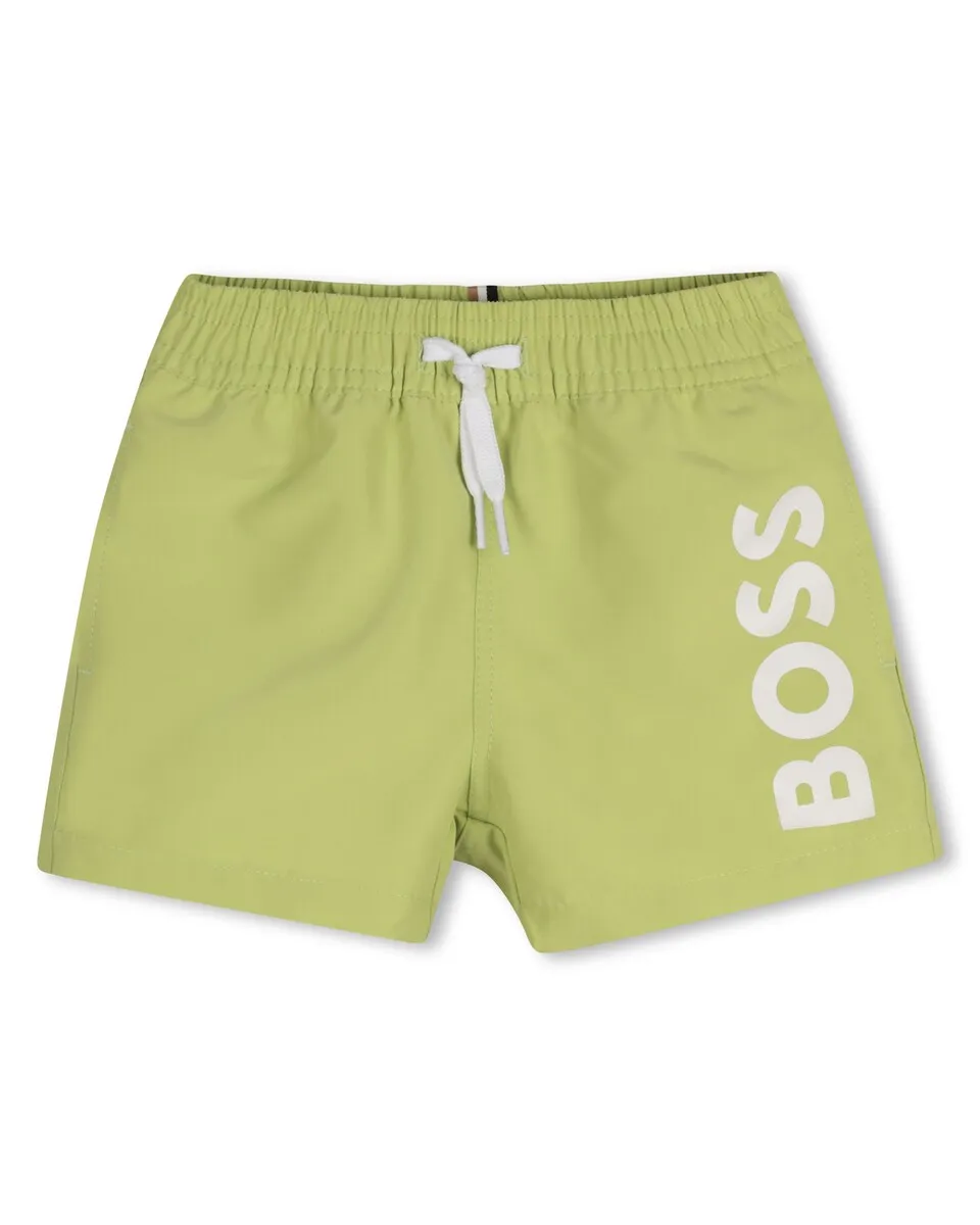 

Купальник для мальчика с логотипом BOSS Kidswear, зеленый